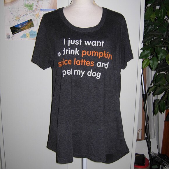 Instant Message Tops - Instant Message Pumpkin Spice Latte T-Shirt 2X